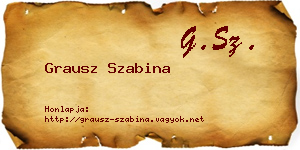 Grausz Szabina névjegykártya