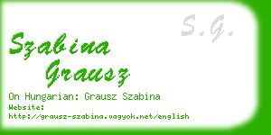 szabina grausz business card